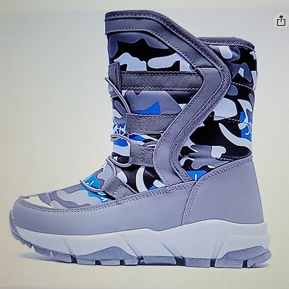 Gugarun Hobibear Gray Boy Girl Unisex snow boot waterproof slipresist 37…4.5 NEW